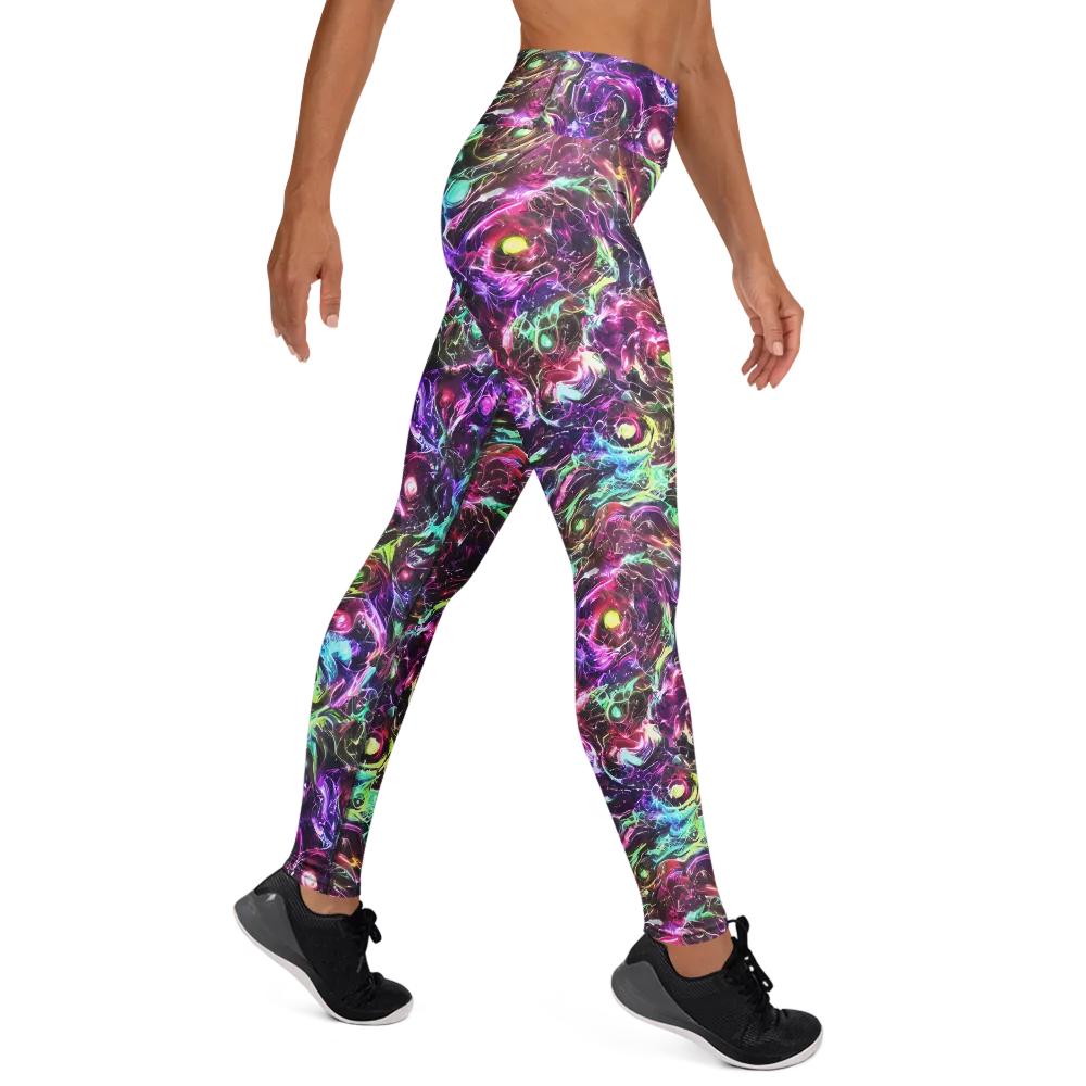 Infinite Embers on Yoga Leggings — Right