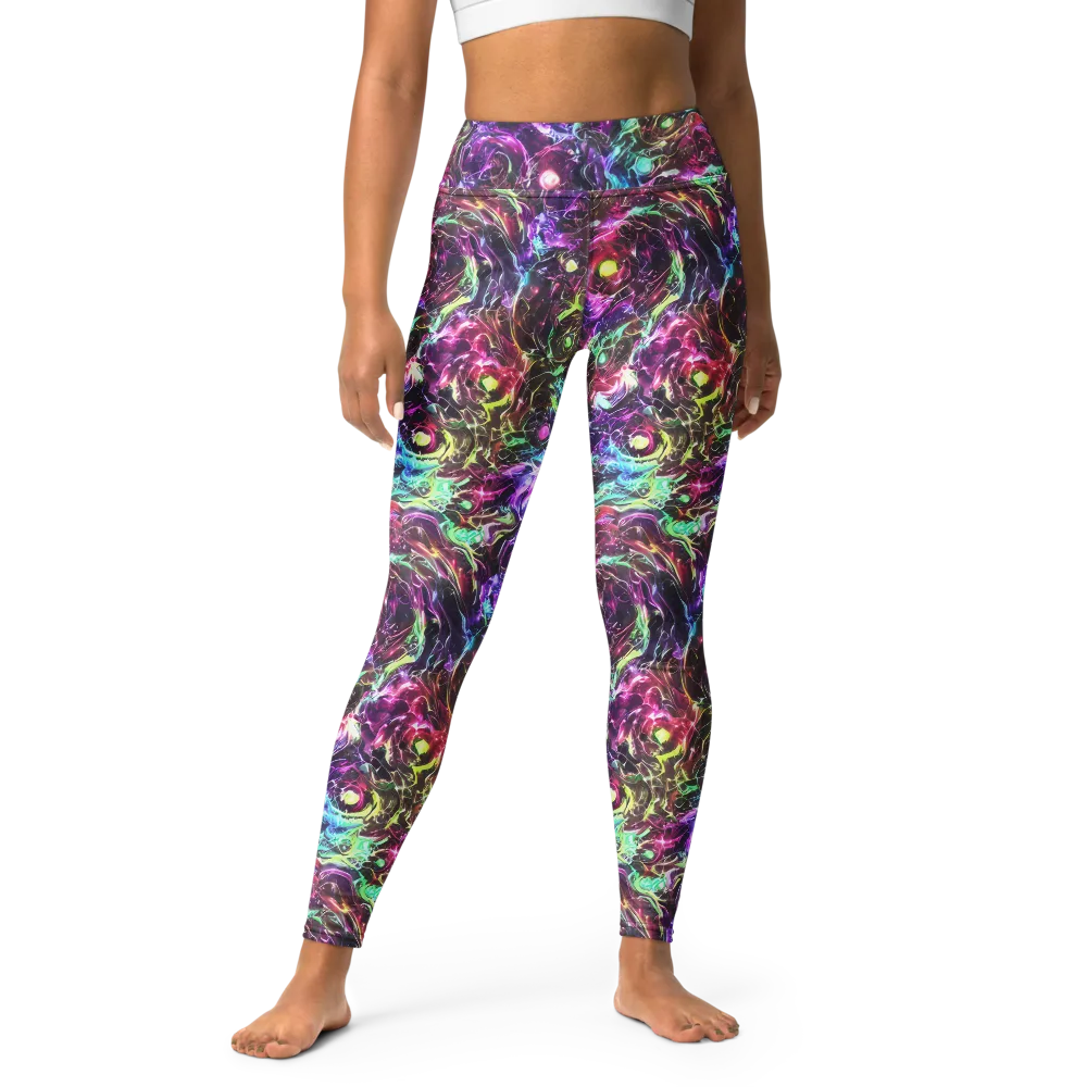 Infinite Embers on Yoga Leggings — Front