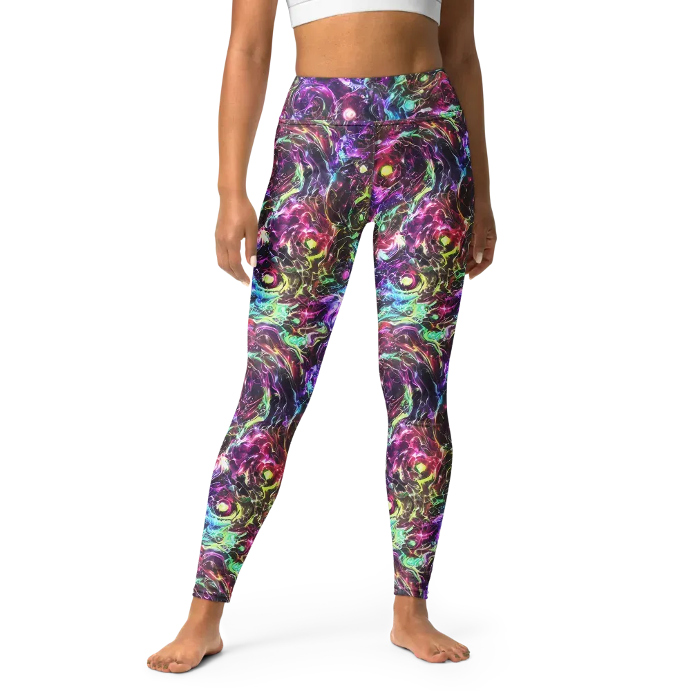 Infinite Embers on Yoga Leggings — Front