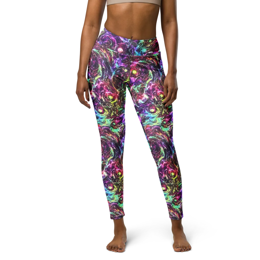 Infinite Embers on Yoga Leggings — Front