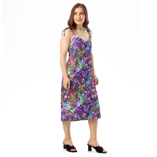 Infinite Embers on a Slip Dress
