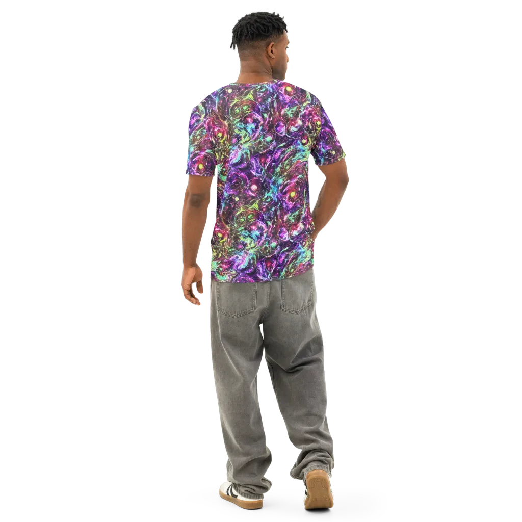 Infinite Embers on Men's Cotton Crew Neck T-Shirt — Back