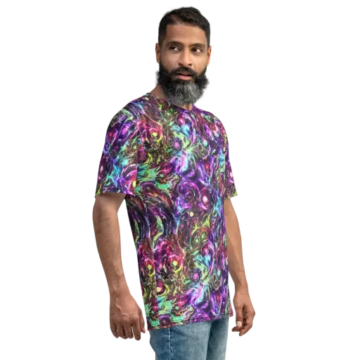 Infinite Embers on a Men's Crew Neck T-Shirt
