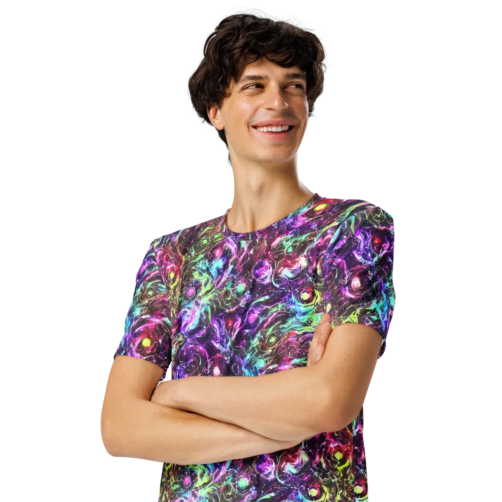 Infinite Embers on Men's Crew Neck T-Shirt — Left Front