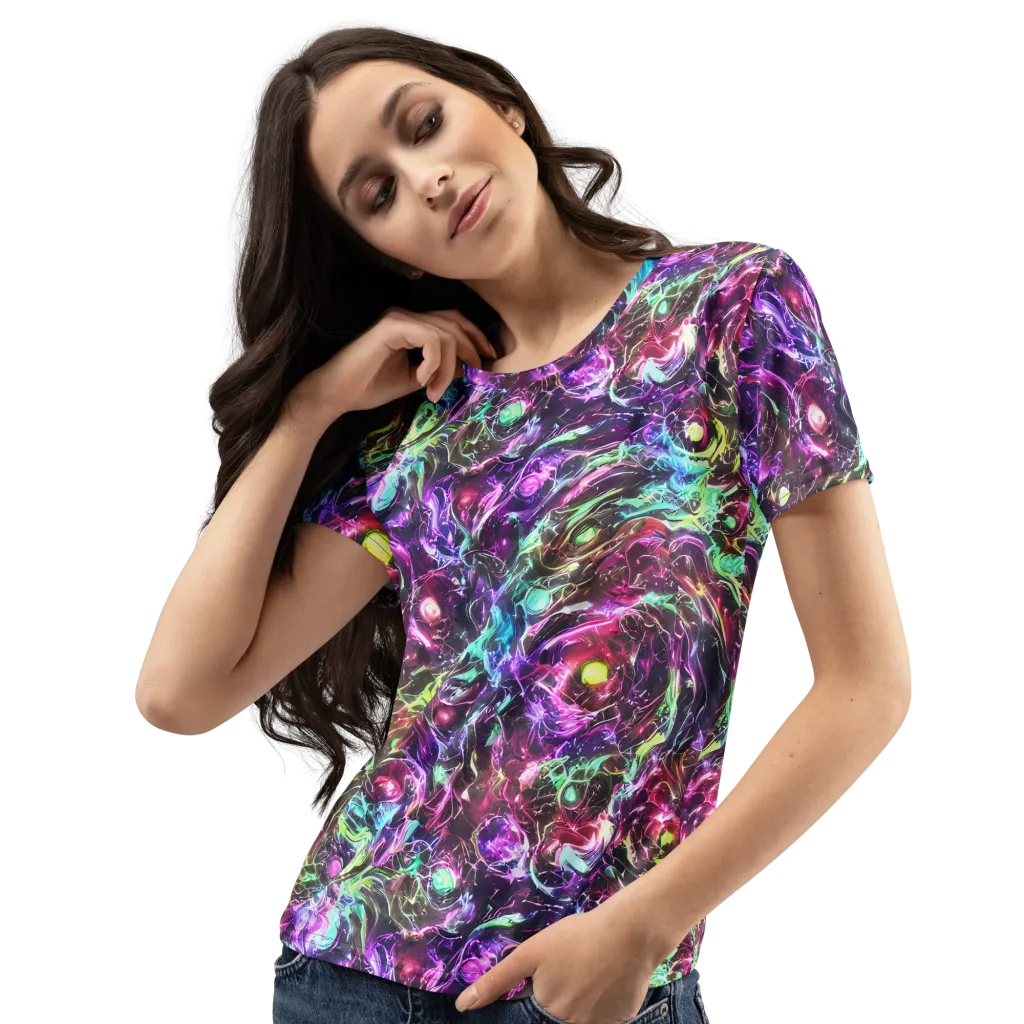 Infinite Embers on Women's Crew Neck T-Shirt — Left Front