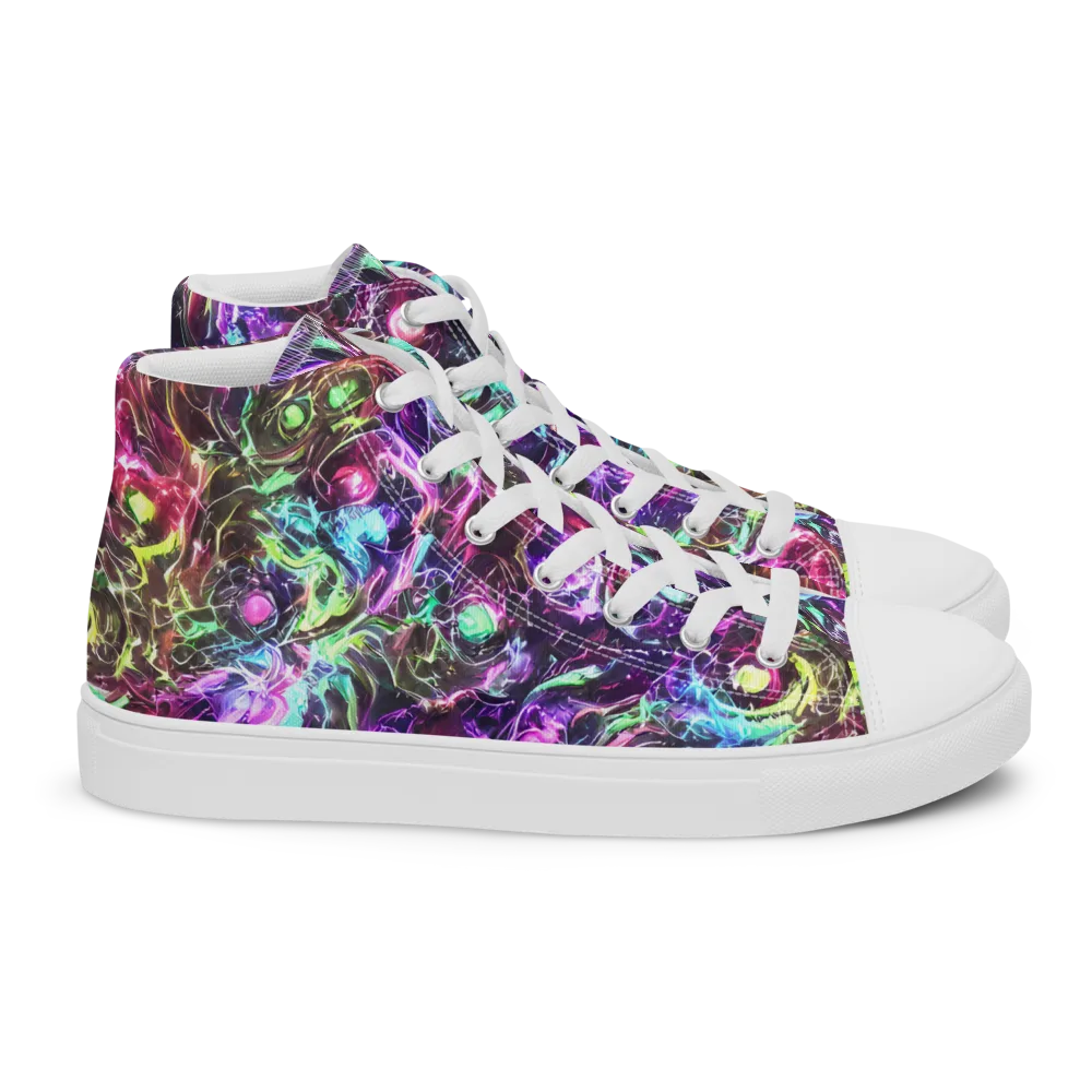 Infinite Embers on Women's High Top Canvas Shoes — Right