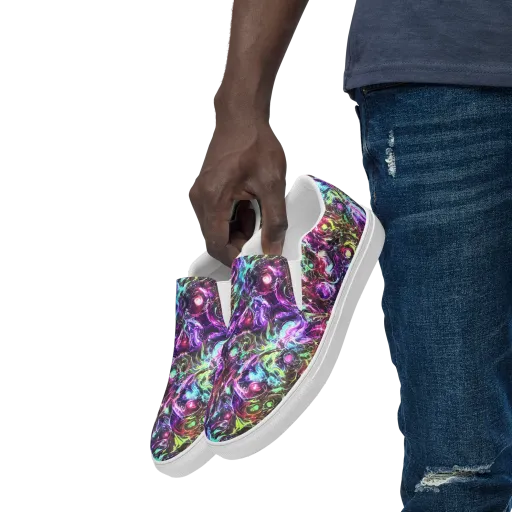 Infinite Embers on a Men's Slip-On Canvas Shoes