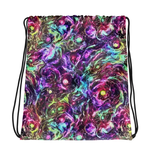Infinite Embers on a Drawstring Bag