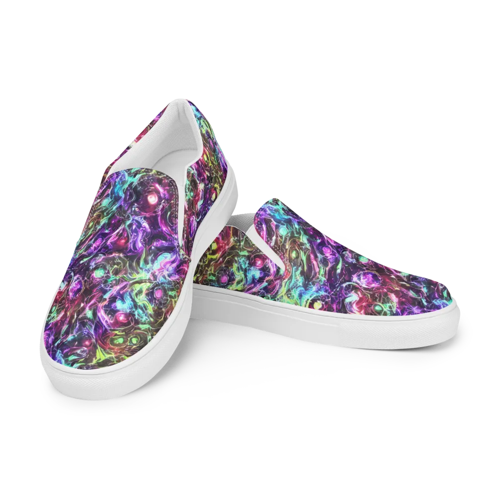 Infinite Embers on Women's Slip-On Canvas Shoes — Left Front