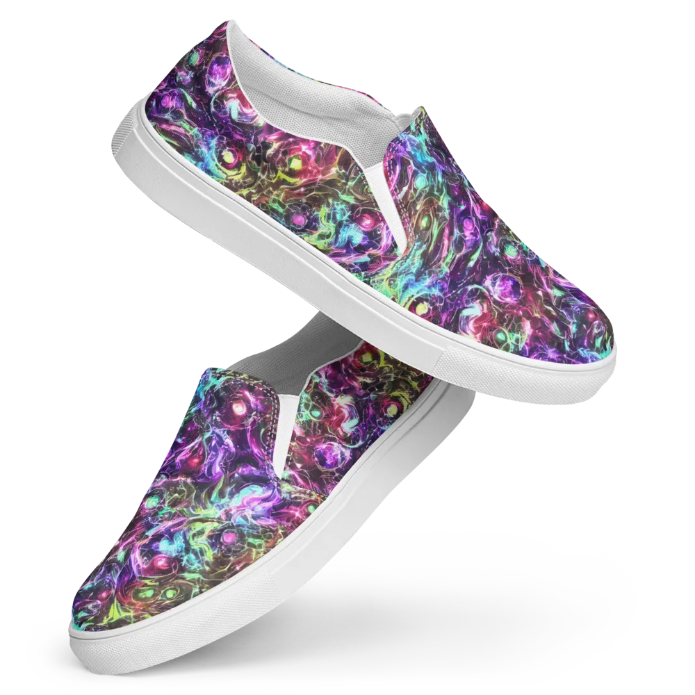 Infinite Embers on Women's Slip-On Canvas Shoes — Front