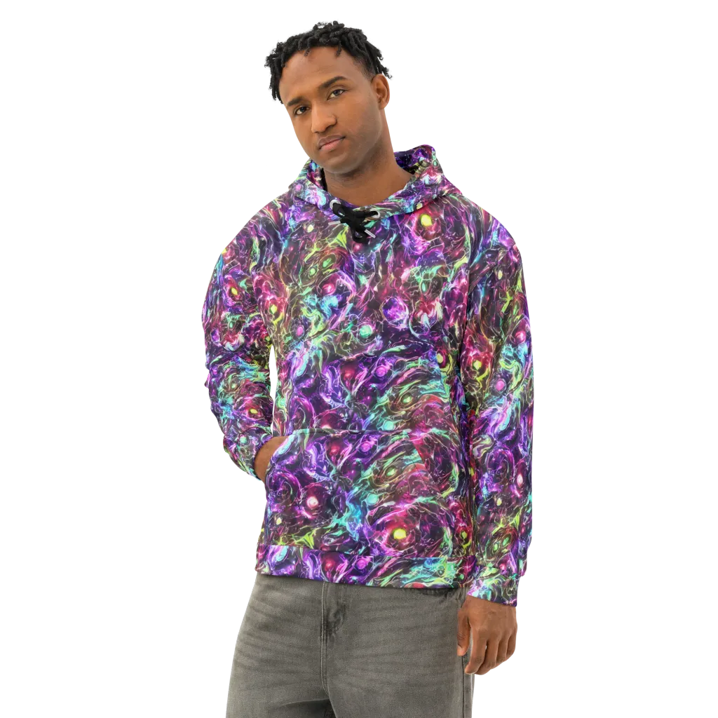 Infinite Embers on Cotton Hoodie — Left Front