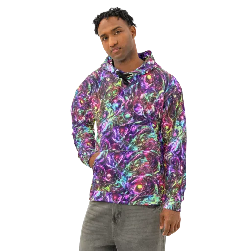 Infinite Embers on a Cotton Hoodie