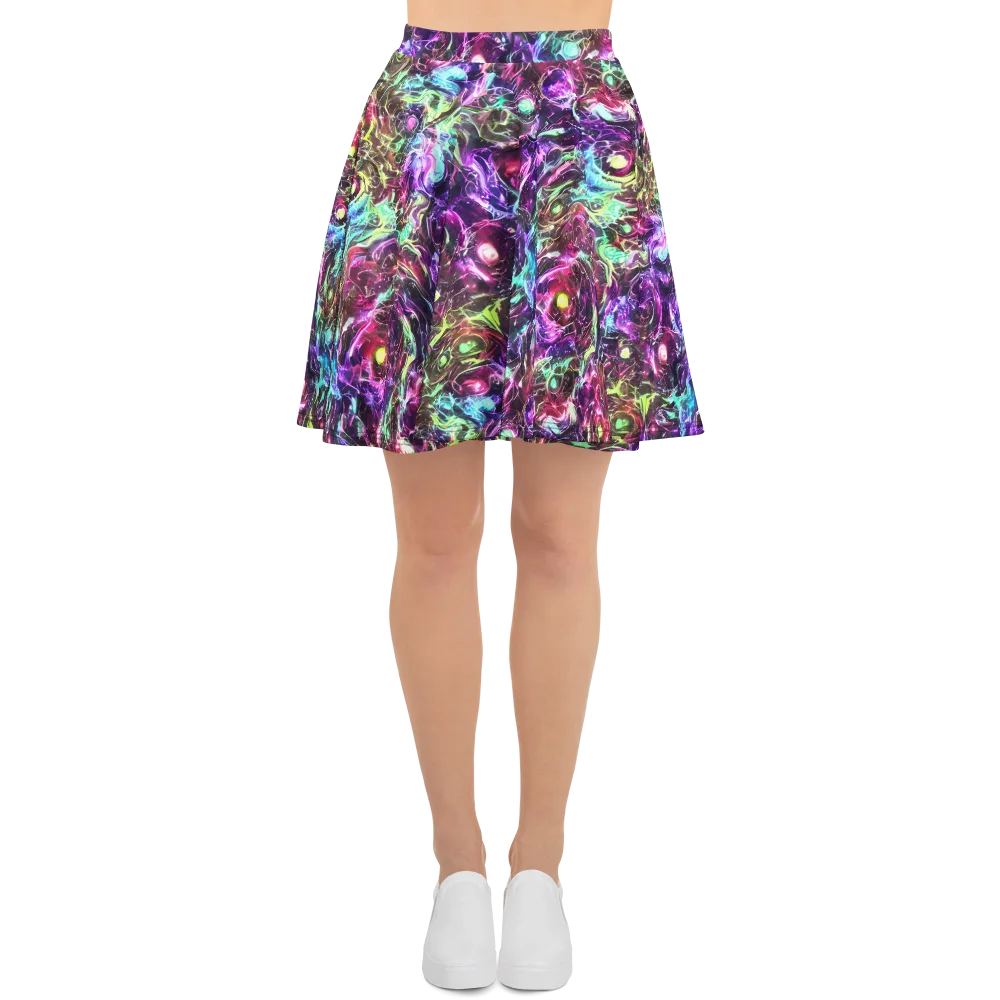 Infinite Embers on Skater Skirt — Front