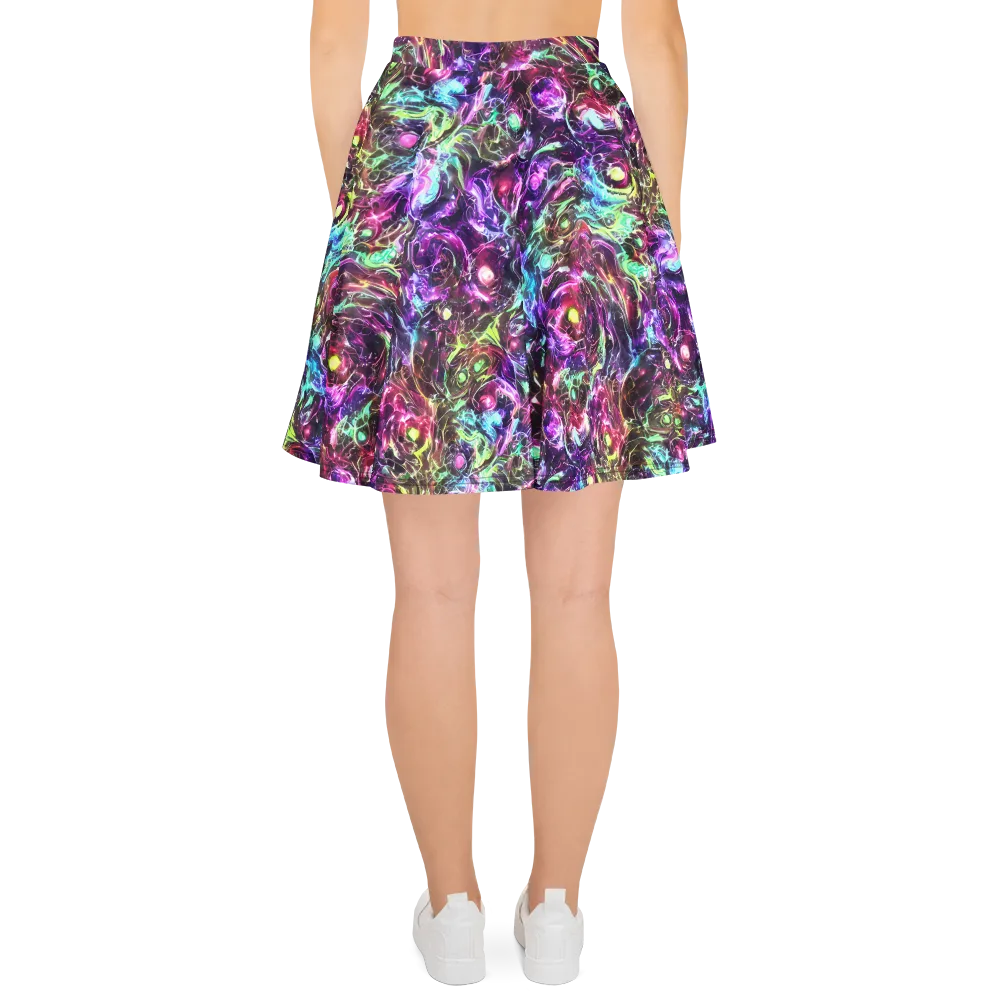 Infinite Embers on Skater Skirt — Back