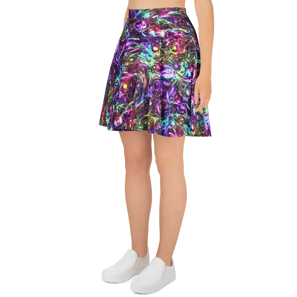 Infinite Embers on Skater Skirt — Left