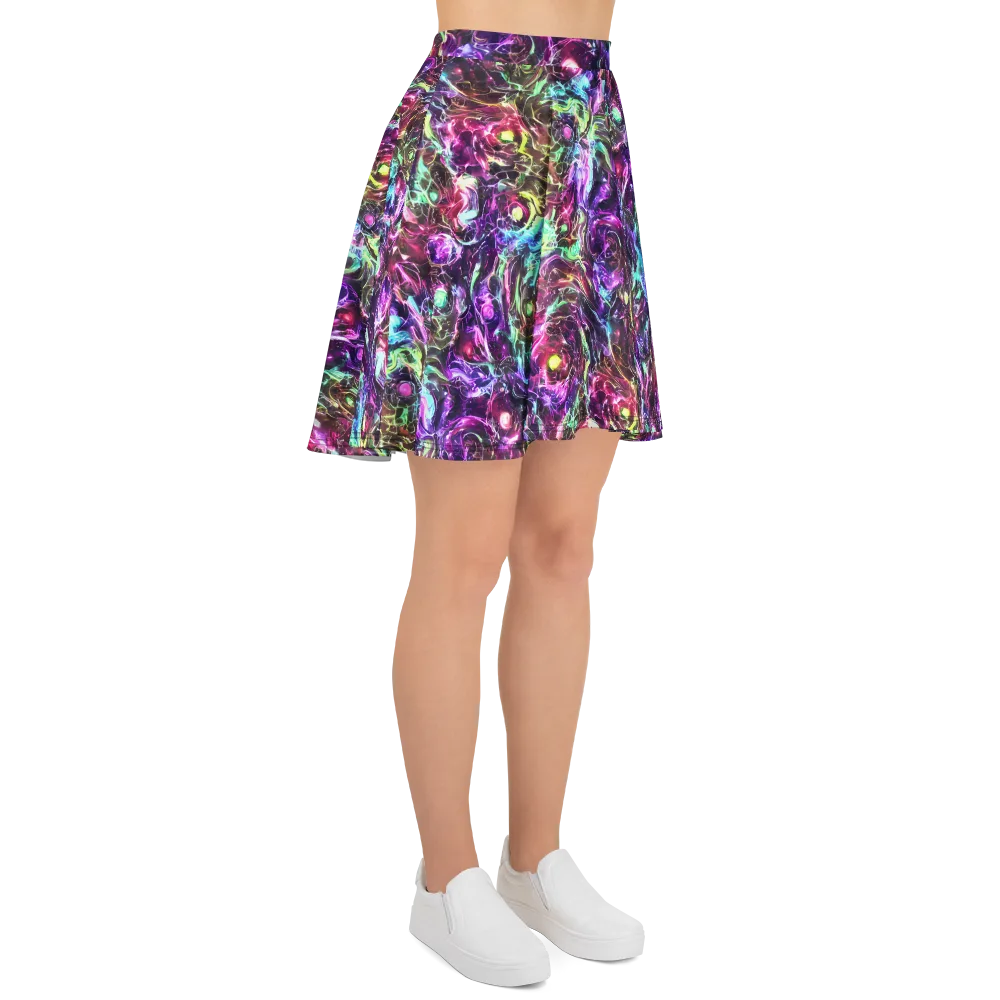 Infinite Embers on Skater Skirt — Right
