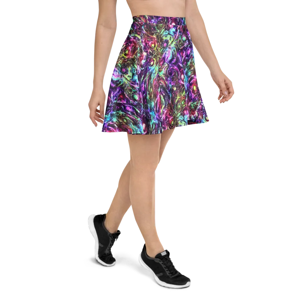 Infinite Embers on Skater Skirt — Right