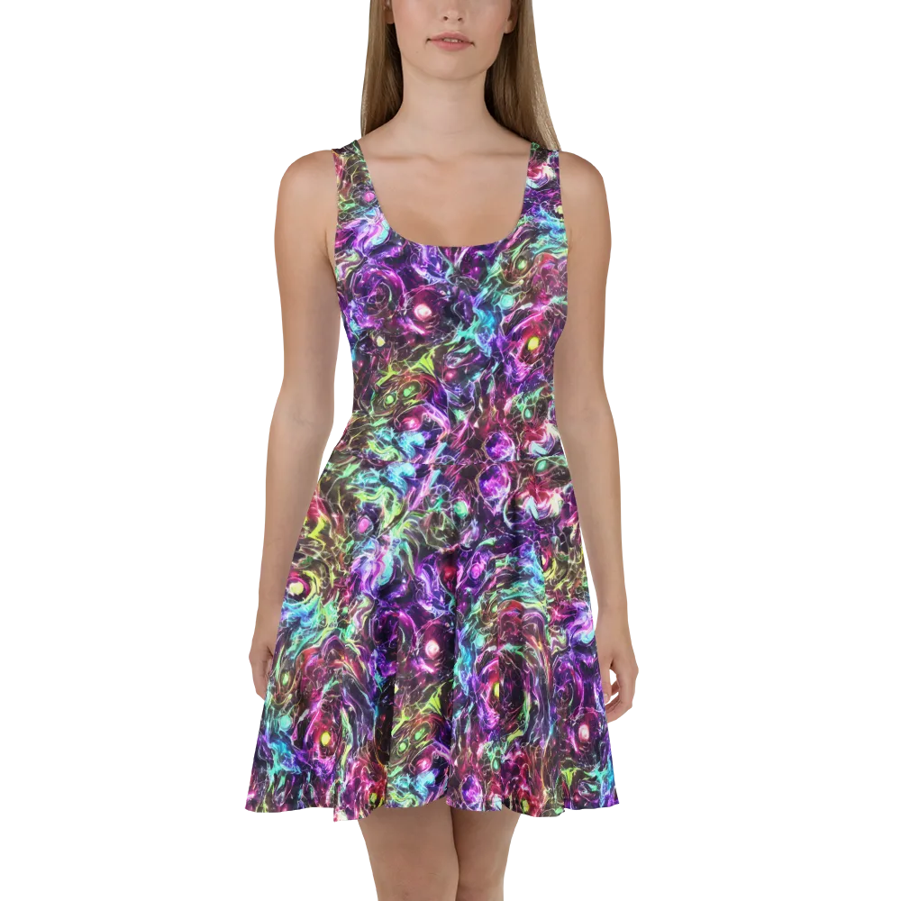 Infinite Embers on Skater Dress — Front