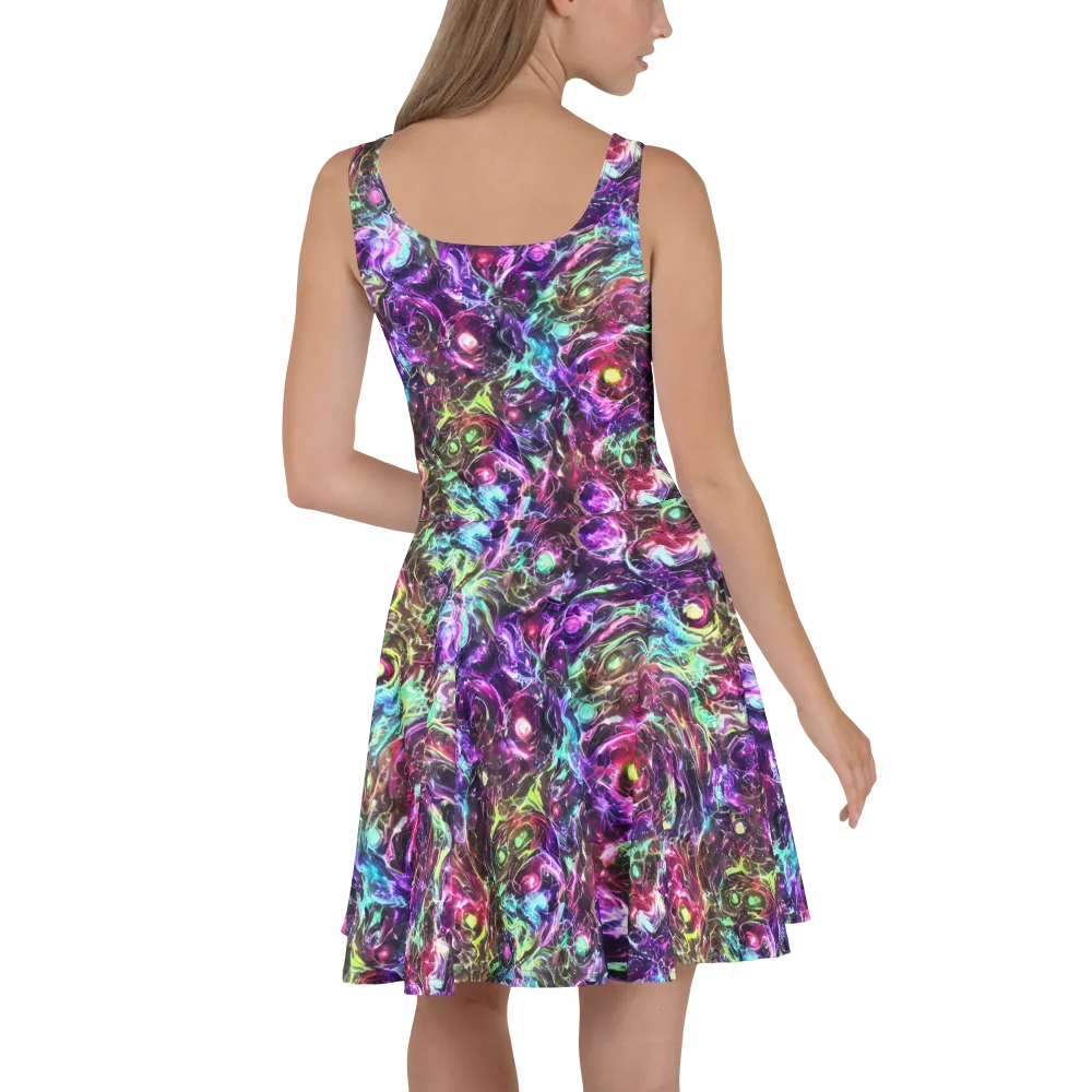Infinite Embers on Skater Dress — Back