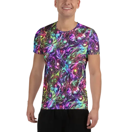 Infinite Embers on a Men's Athletic T-Shirt