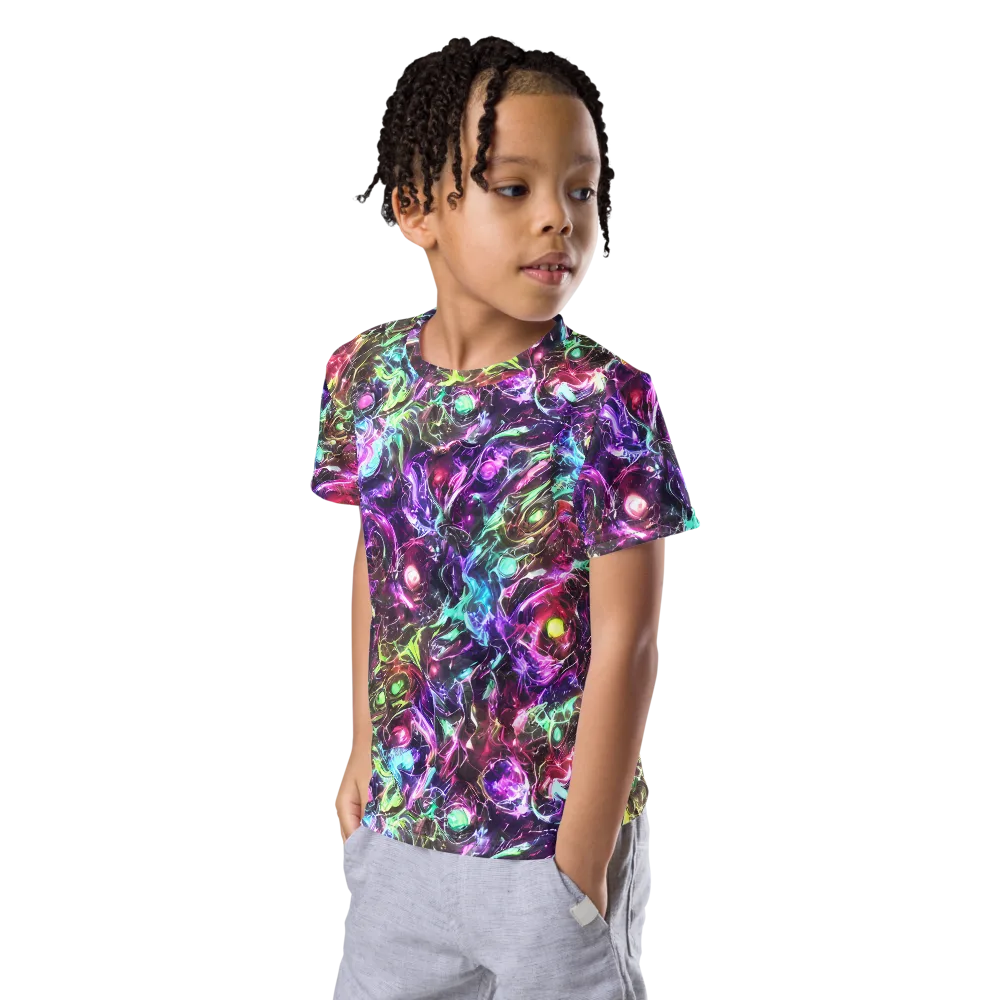 Infinite Embers on Kids Crew Neck T-Shirt — Left Front