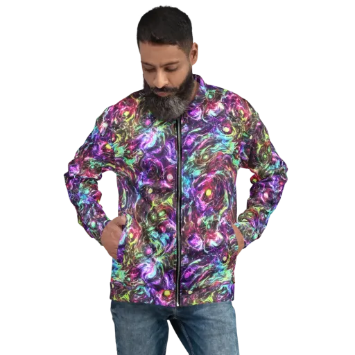 Infinite Embers on a Bomber Jacket
