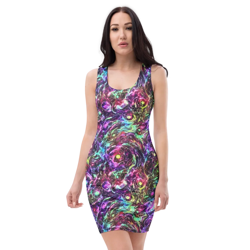 Infinite Embers on Bodycon Dress — Front