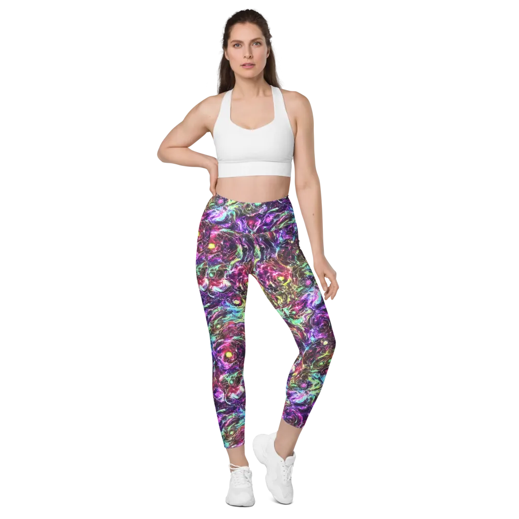 Infinite Embers on Leggings with Pockets — Front