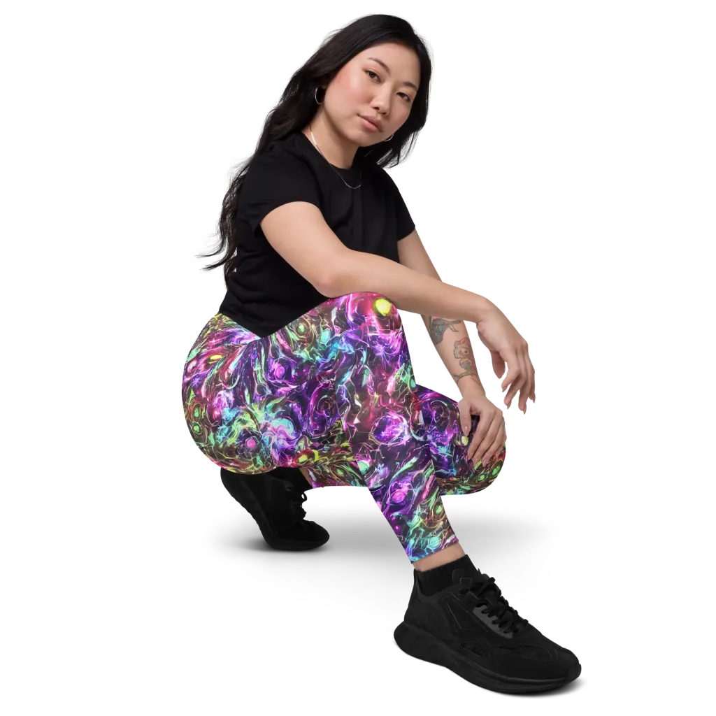Infinite Embers on Leggings with Pockets — Right Front