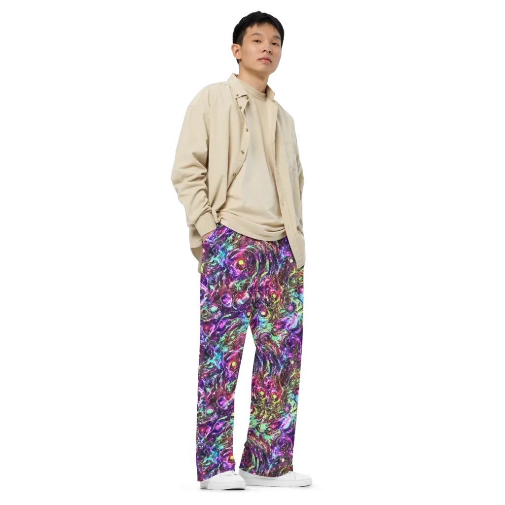 Infinite Embers on Wide-Leg Pants — Right Front