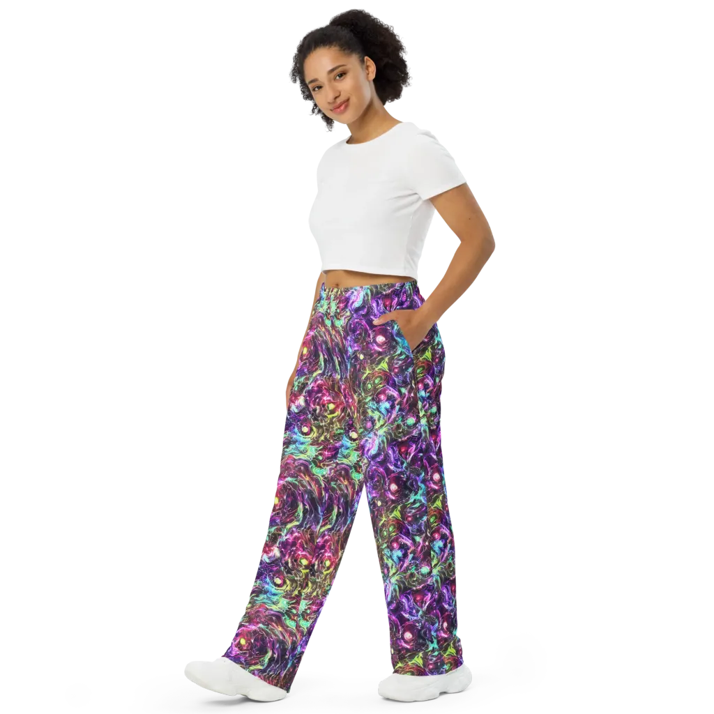 Infinite Embers on Wide-Leg Pants — Left Front