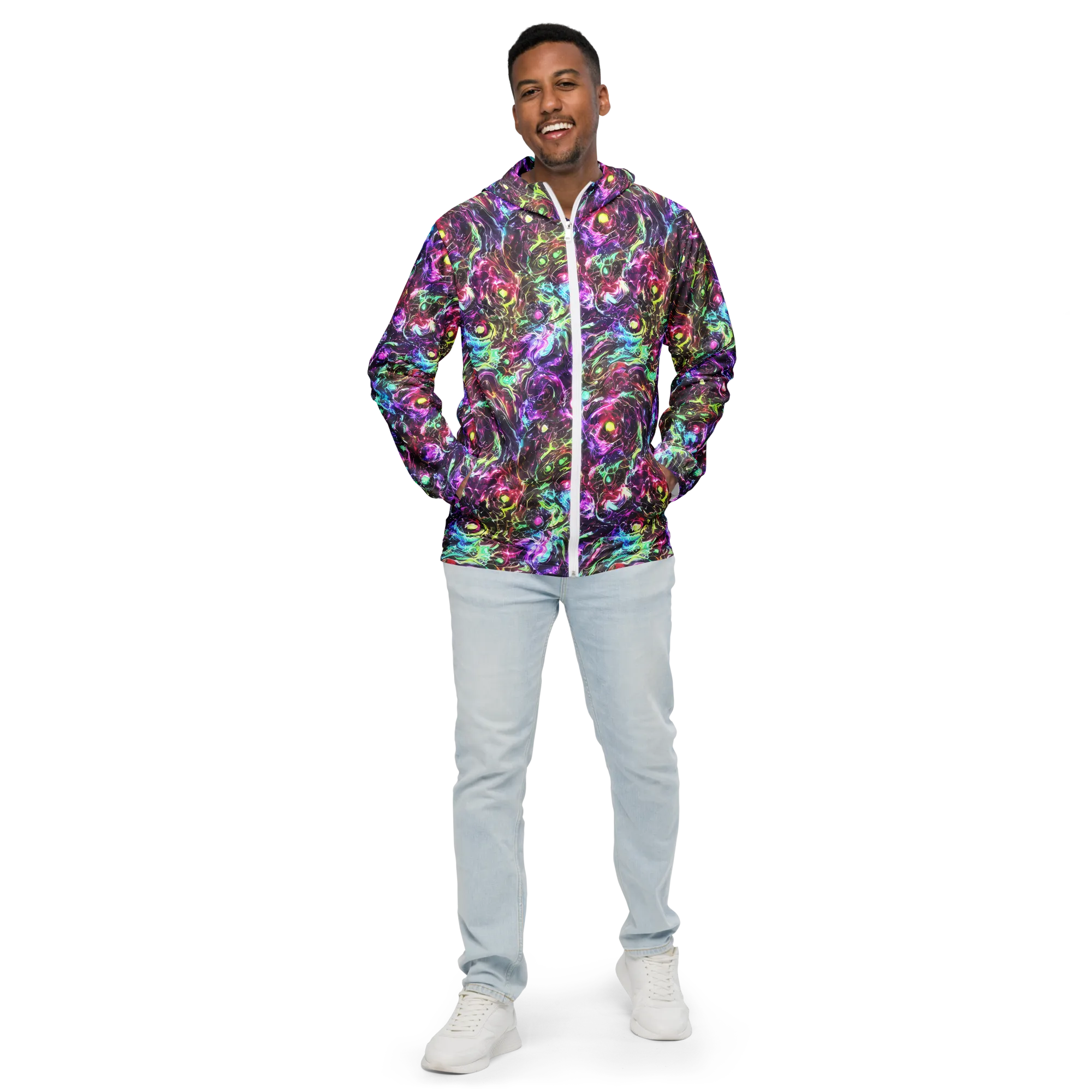 Infinite Embers on Men's Windbreaker — Front