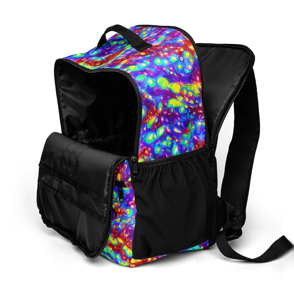 Molten Lime Mosaic on Utility Backpack — Product details 2