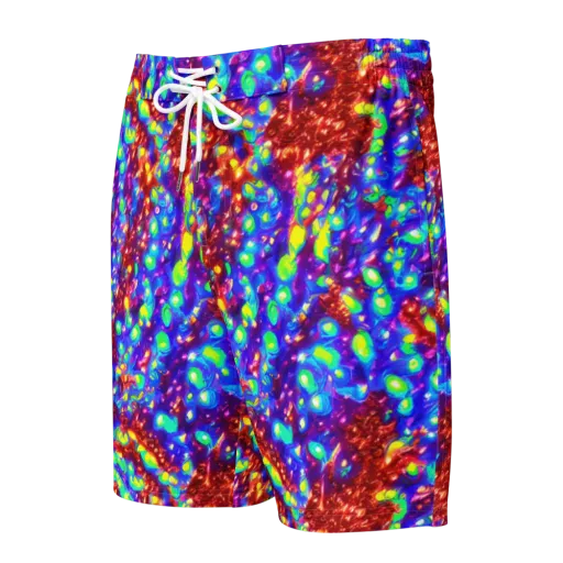 Molten Lime Mosaic on a Men's Board Shorts