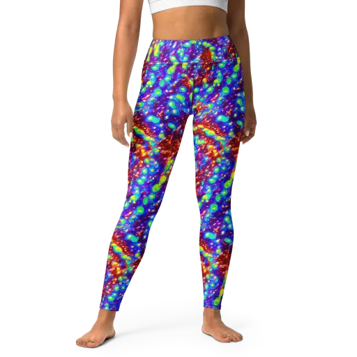 Molten Lime Mosaic on a Yoga Leggings