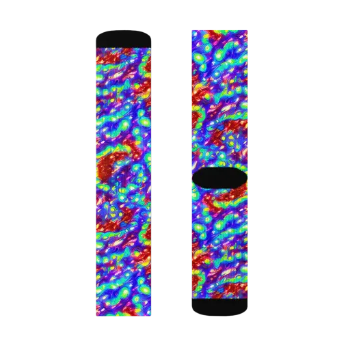 Molten Lime Mosaic on a Socks