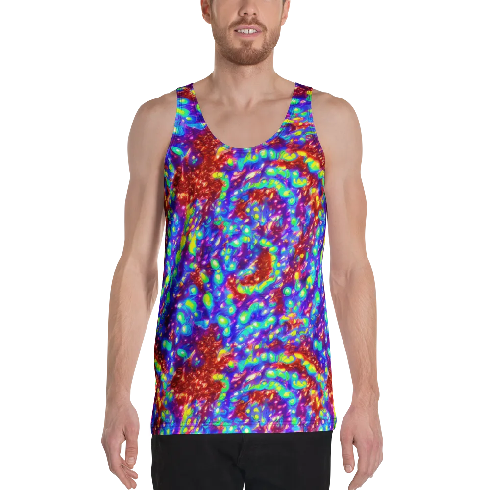 Molten Lime Mosaic on Men's Tank Top — Front