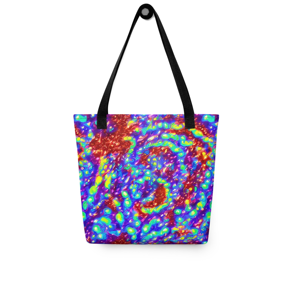 Molten Lime Mosaic on Tote Bag — Front