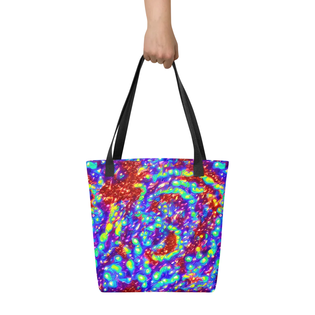 Molten Lime Mosaic on Tote Bag — Front