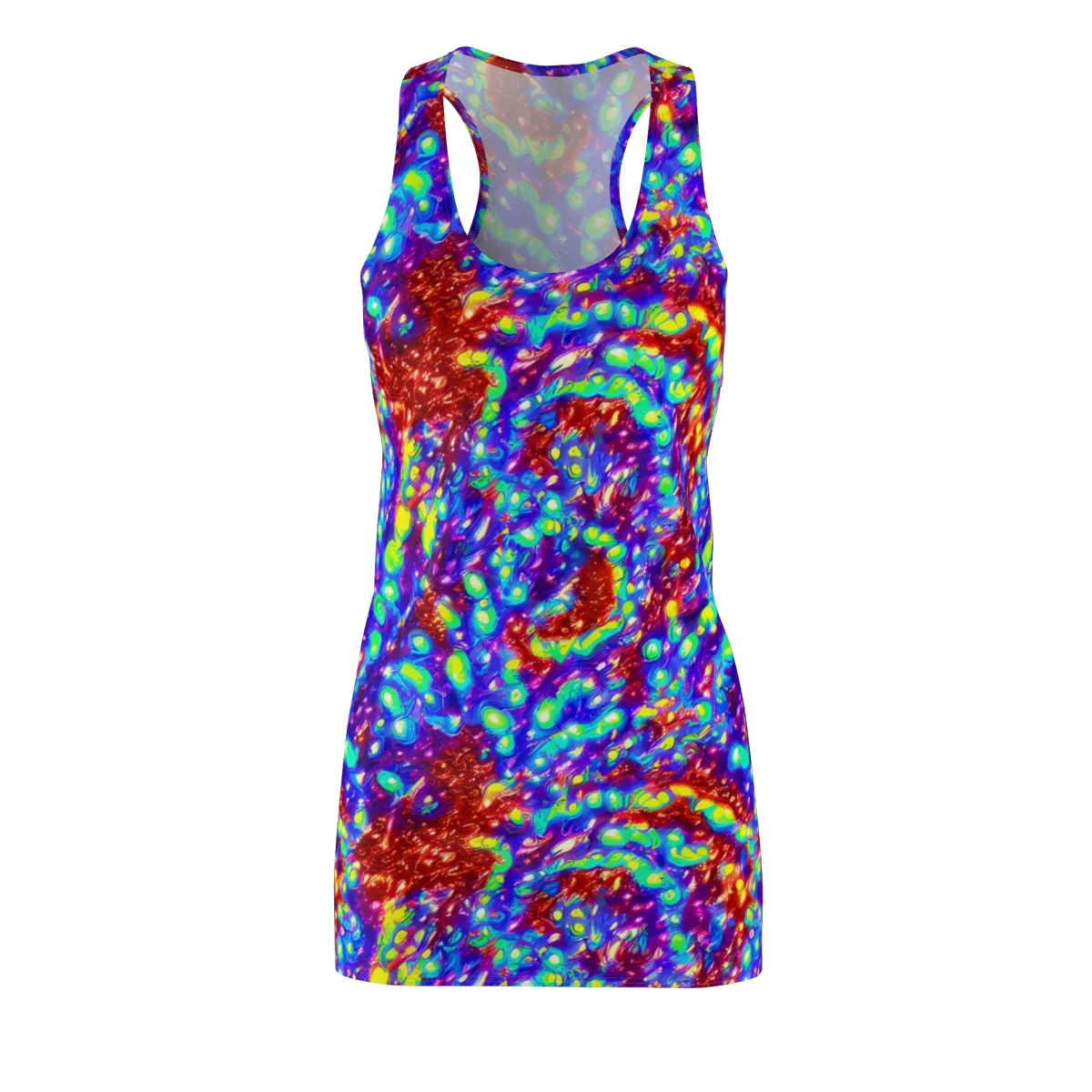Molten Lime Mosaic on Racerback Dress — Front