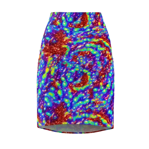 Molten Lime Mosaic on a Pencil Skirt