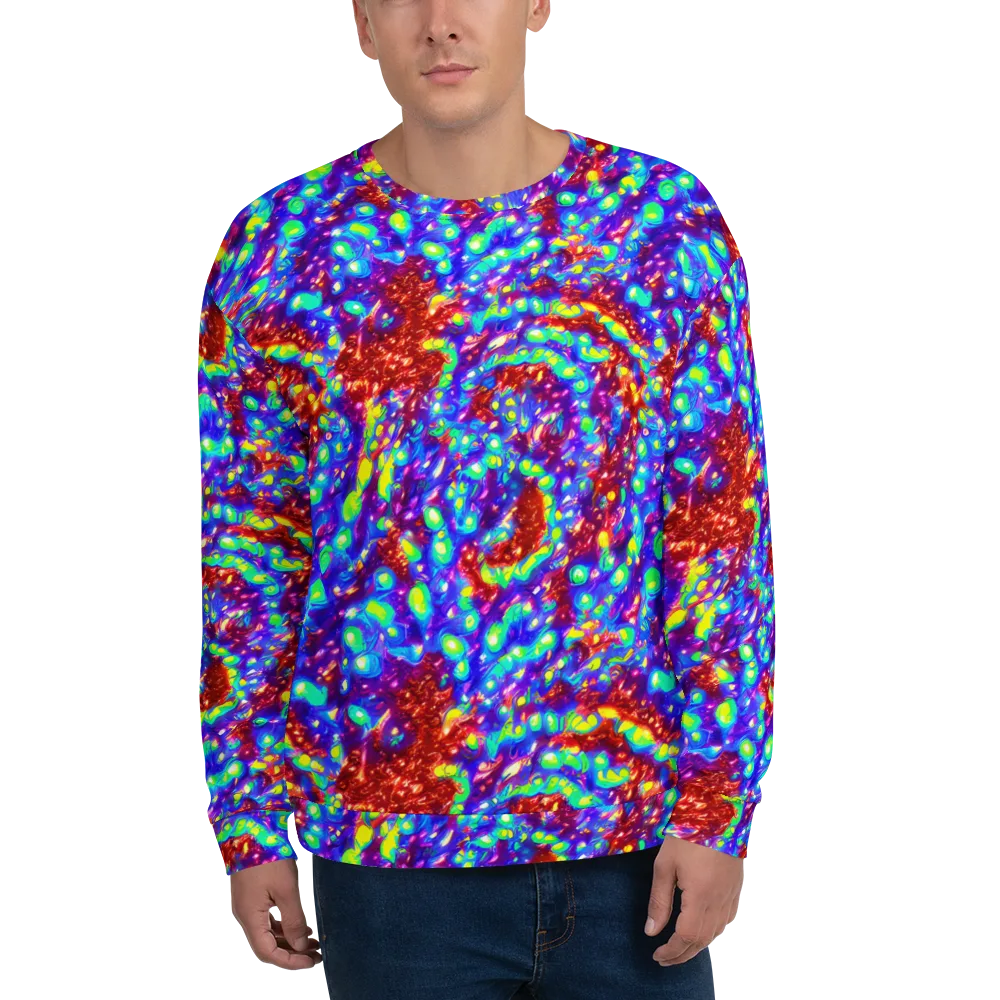 Molten Lime Mosaic on Sweatshirt — Front