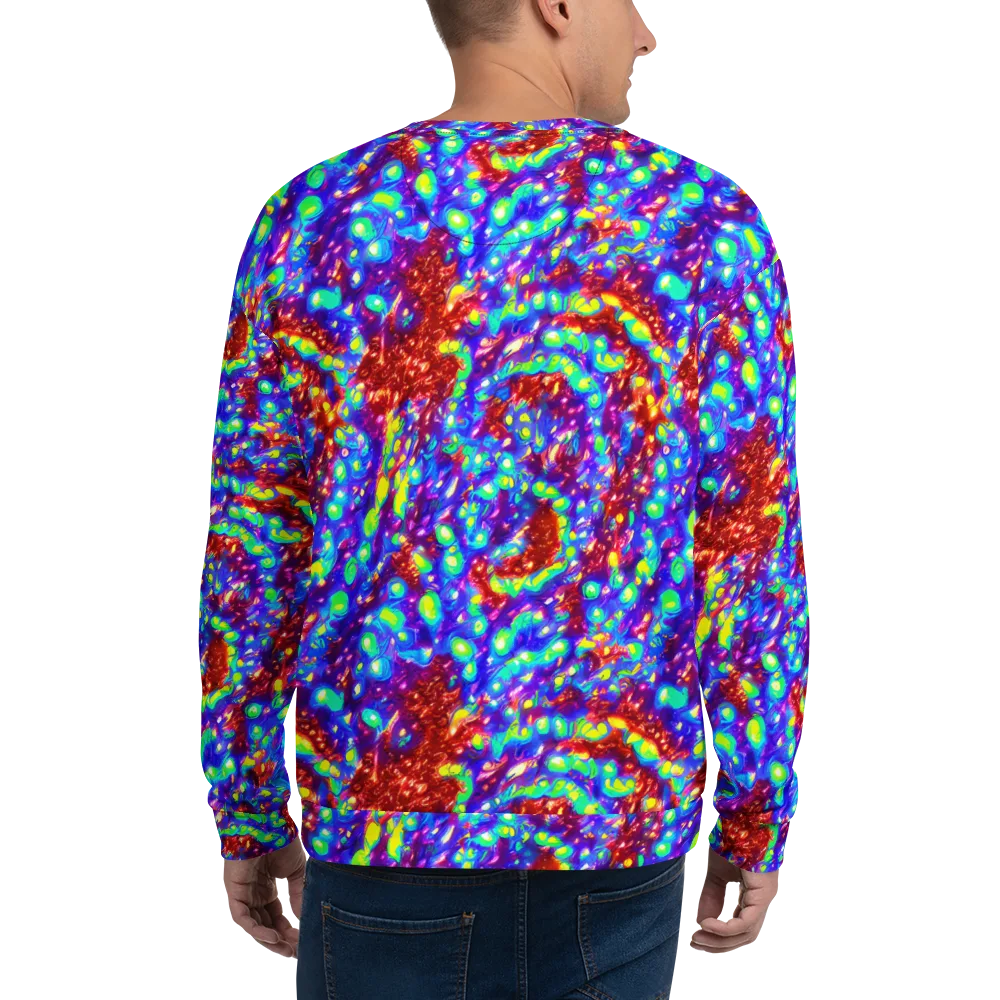 Molten Lime Mosaic on Sweatshirt — Back