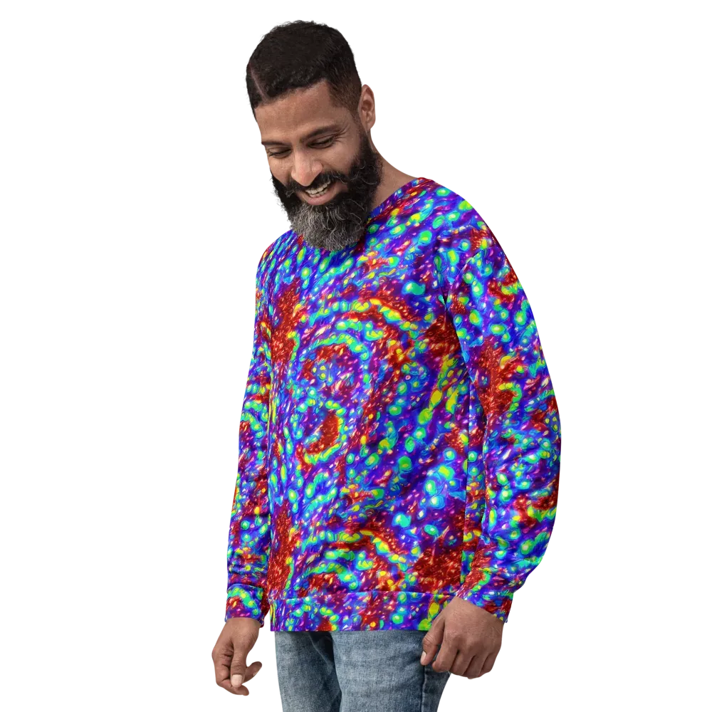 Molten Lime Mosaic on Sweatshirt — Left Front
