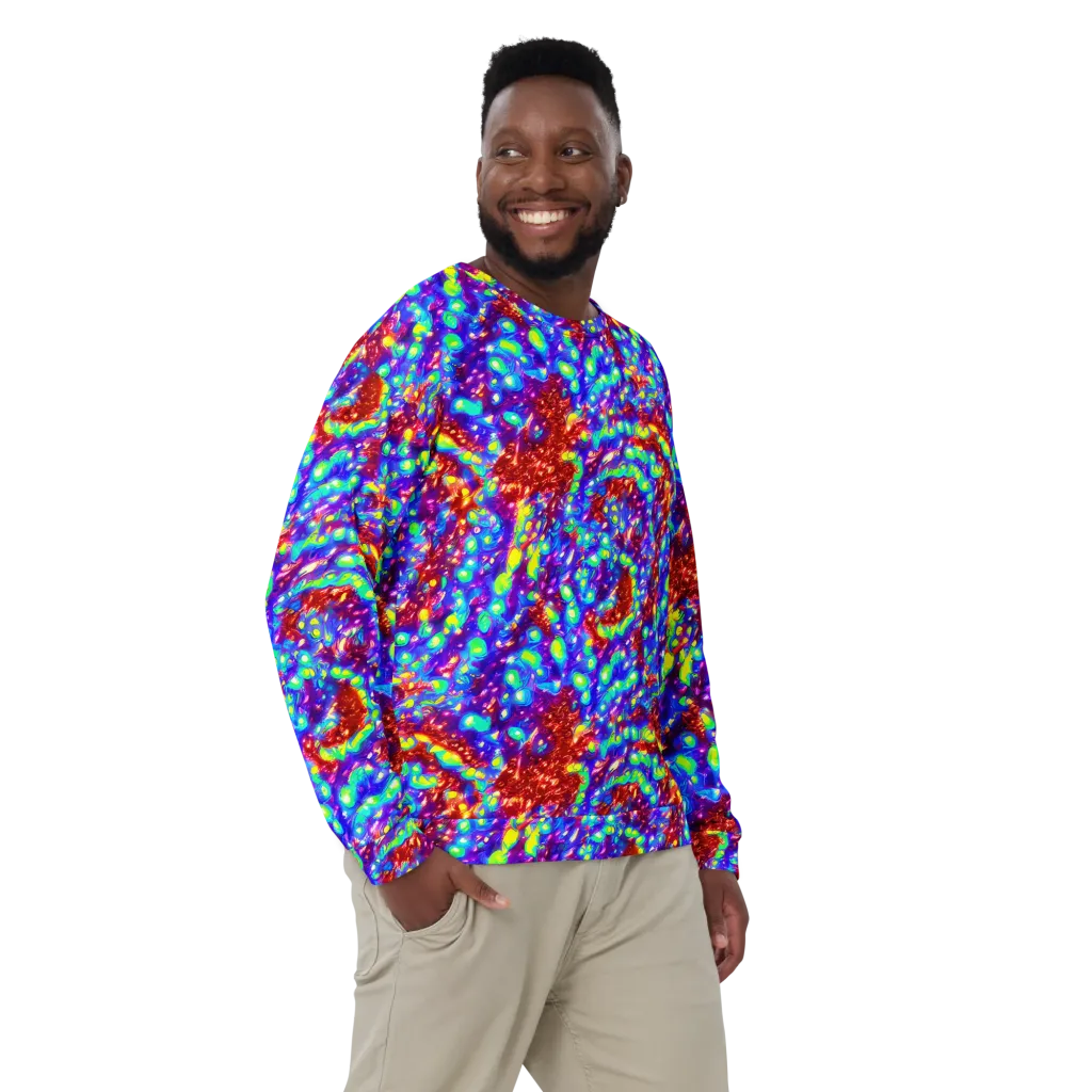 Molten Lime Mosaic on Sweatshirt — Front