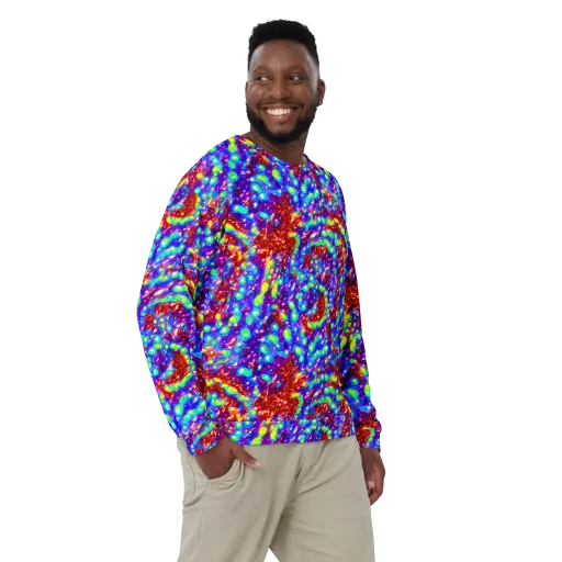 Molten Lime Mosaic on a Sweatshirt