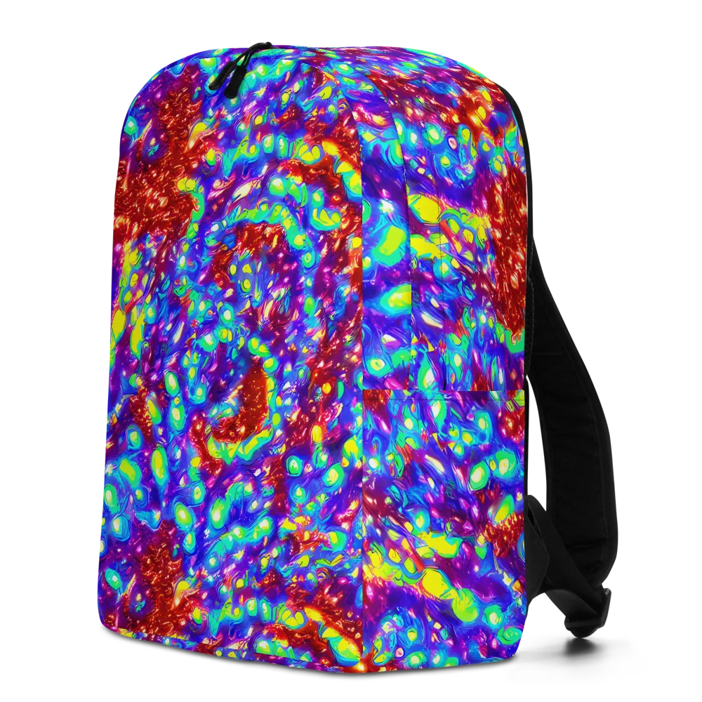 Molten Lime Mosaic on Minimalist Backpack — Left
