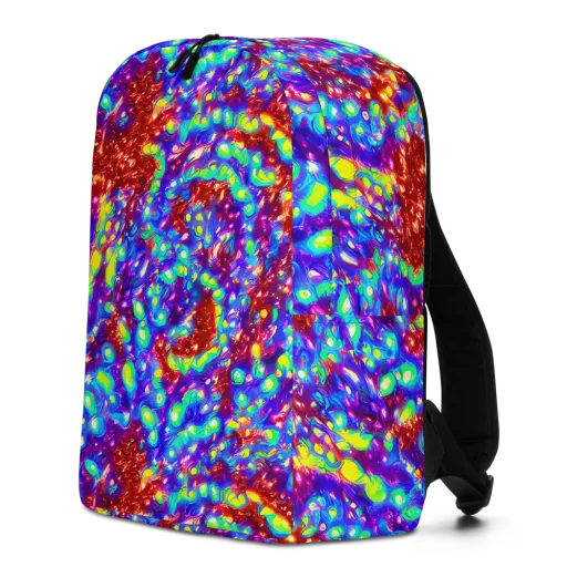 Molten Lime Mosaic on a Minimalist Backpack