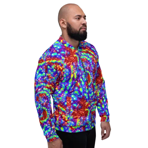 Molten Lime Mosaic on a Bomber Jacket