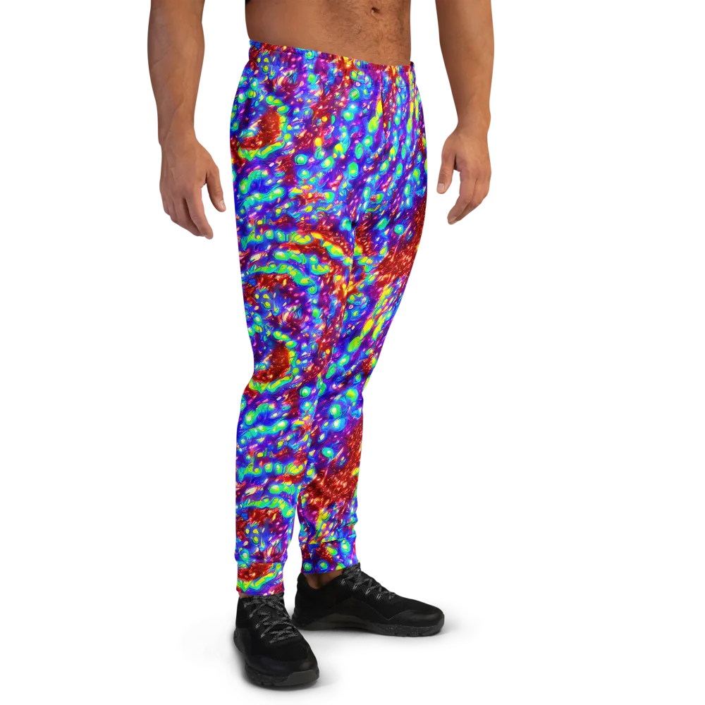 Molten Lime Mosaic on Men's Joggers — Right